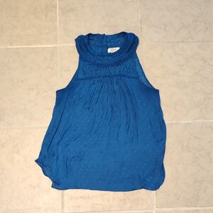 Anthropologie Meave Sleeveless Royal Blue Blouse